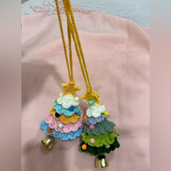 2 pcs Colorful Crochet Christmas Tree Ornaments 📦 2 for 35 📦 - Picture 7 of 7